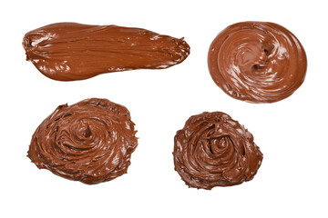 Chocolate cream background. Space for text or design. Isolated on white.