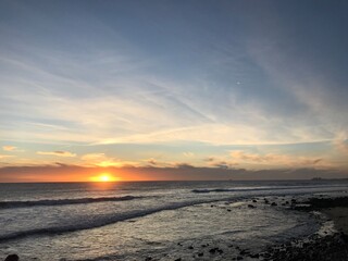 Obraz premium Beautiful New Years Sunset on Gran Canaria