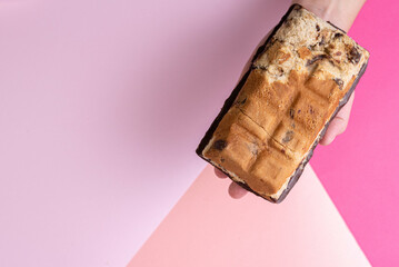 Chocolate bar with pantone pieces