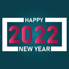 new year concept. Happy 2022 New Year. Minimalistic design for brand, banner, cover, card.