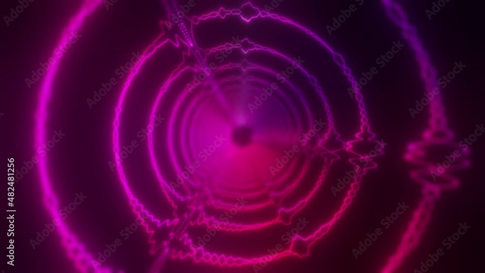 Poster audio visual futuristic waveform equalizer, vj motion graphics, beat react edm seamless loop for clu