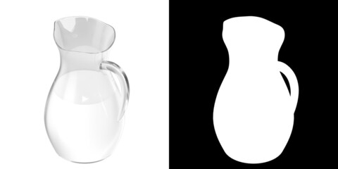 3D rendering illustration of a milk carafe