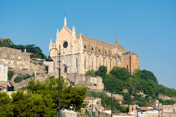 Fototapeta premium Morning walk in old part of Gaeta, ancient Italian city in province Latina