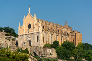 Fototapeta premium Morning walk in old part of Gaeta, ancient Italian city in province Latina