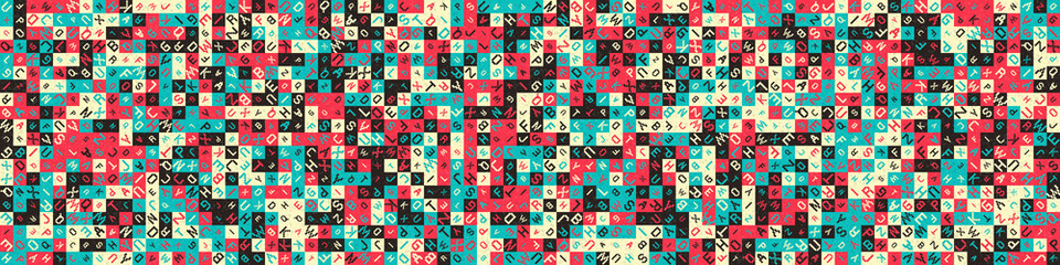 Obraz premium Abstract Geometric Pattern generative computational art illustration