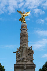 Fototapeta premium Walking on streets in central part of old French city Reims with famous champagne houses, France