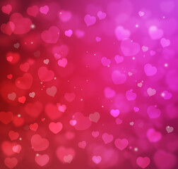 pink heart shape abstract background with romantic shiny texture for valentine and christmas.