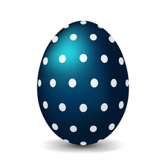 Dark blue chicken egg for easter Realistic and volumetric egg