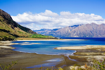 Fototapeta na wymiar Lake hawea Wanaka New Zealand
