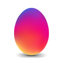 Insta color chicken egg for easter Realistic and volumetric egg