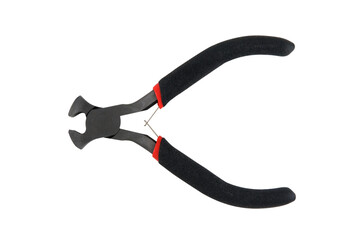 Small tongs with black insulating handles