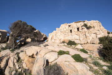 Fototapeta na wymiar Batteria Candeo, isola Caprera, Parco Nazionale Arcipelago di La Maddalena, Sardegna