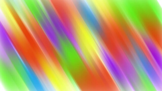 Twisted vibrant iridescent gradient blurred of green purple red orange yellow blue and pink colors with smooth movement of the gradient in the frame with copy space. Abstract bright animation concept