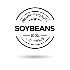 Fototapeta premium Creative (Soybeans) logo, Soybeans sticker, vector illustration.