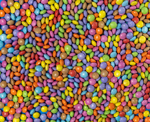 Fototapeta na wymiar colored chocolat candy background, full frame, close up