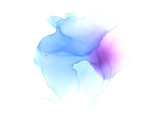 Abstract background from overflows of spirit ink. Chaotic blending, golden edging, artistic layering of ink layers