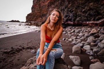 woman at the beach 