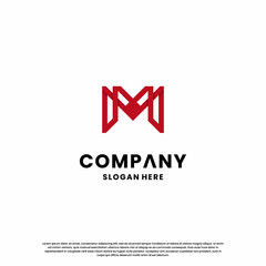 Naklejka premium creative letter M logo design monogram for your business identity