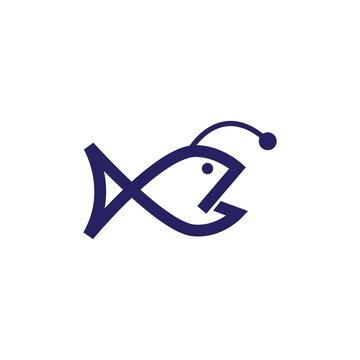 recommend clip art: Angler fish logo