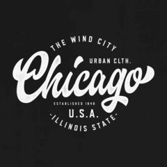 Chicago. T Shirt Design. Vector Illustration.