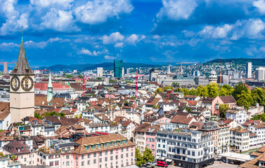 Naklejka premium Old town of Zurich, Switzerland