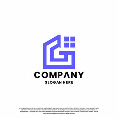 Obraz premium letter G monogram logo design inspiration. Initial logo for business identity.