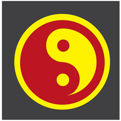 Illustration of Chinese yin-yang symbols, suitable for making icons.