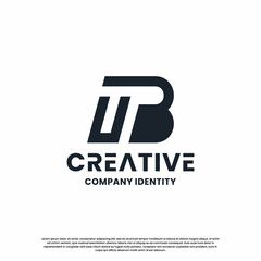 letter B P with signal icon combination logo design inspiration