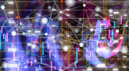 stock market graph business digital