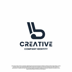 creative monogram letter B logo design inspiration