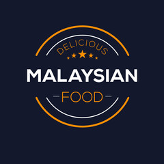 Fototapeta premium Creative (Malaysian food) logo, sticker, badge, label, vector illustration.