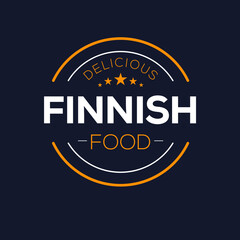 Creative (Finnish food) logo, sticker, badge, label, vector illustration.