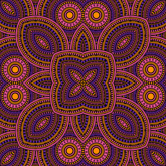 Modern italian maiolica tile seamless ornament. Ethnic structure vector swatch. Carpet print design. Stylish italian mayolica tilework repetitive pattern. Geometric shapes wallpaper.