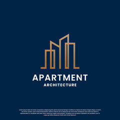 building architecture logo design template. logo for architect, contractor, and real estate mortgage