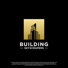 building apartment logo design inspiration. creative design and modern concept