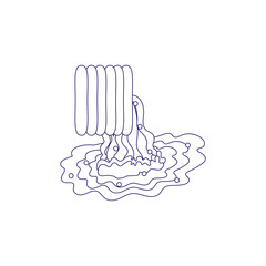 Isolated waste spill icon Pollution concept Vector illustration