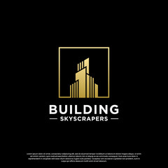 building apartment logo design inspiration. creative design and modern concept