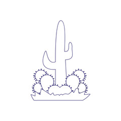 Isolated cactus icon Enviroment concept Vector illustration