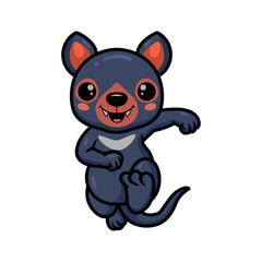 Cute little tasmanian devil cartoon running