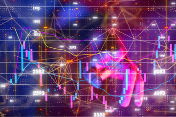 stock market graph business digital