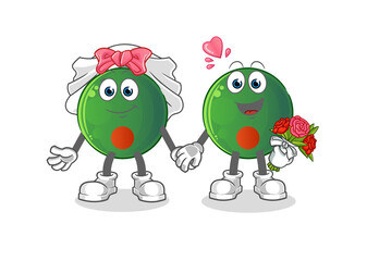 bangladesh flag wedding cartoon. cartoon mascot vector