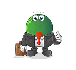 bangladesh flag office worker mascot. cartoon vector
