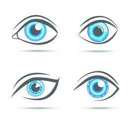 Eyes icons cyber