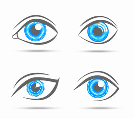 Eyes icons cyber