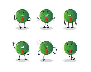 bangladesh flag happy set character. cartoon mascot vector