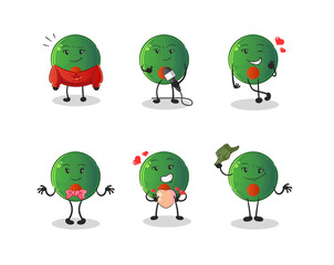 bangladesh flag korean culture group character. mascot vector