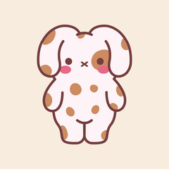 Cute kawaii dog. Children's character. Animal character design.Valentine's day.Love.Heart.Isolated.Art.Vector.Illustration.