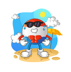 dutch flag sunbathing in summer. character vector