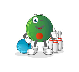 bangladesh flag play bowling illustration. character vector