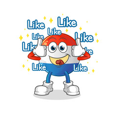 dutch flag give lots of likes. cartoon vector